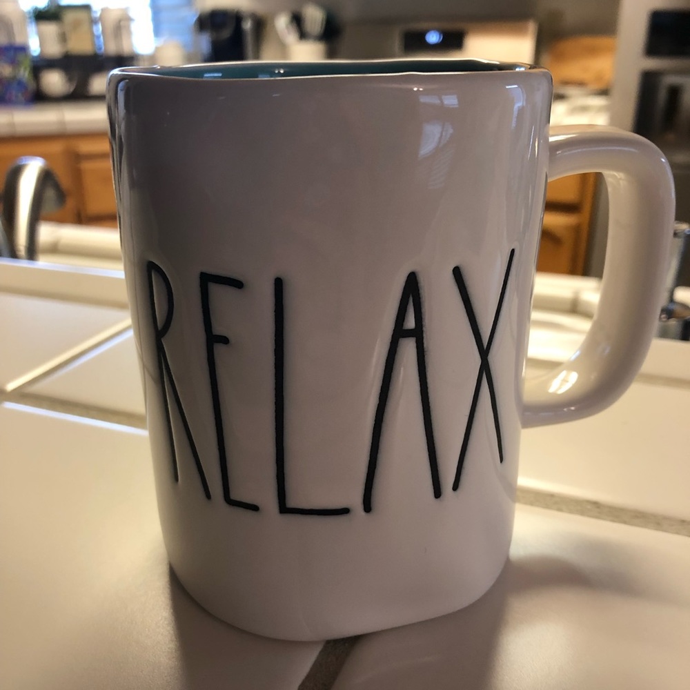 RELAX mug w/ turquoise inside